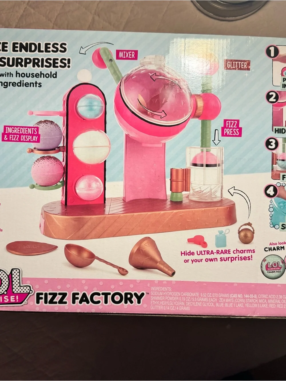 L.O.L. Surprise! Fizz Factory Playset in Pink, Teal, Gold